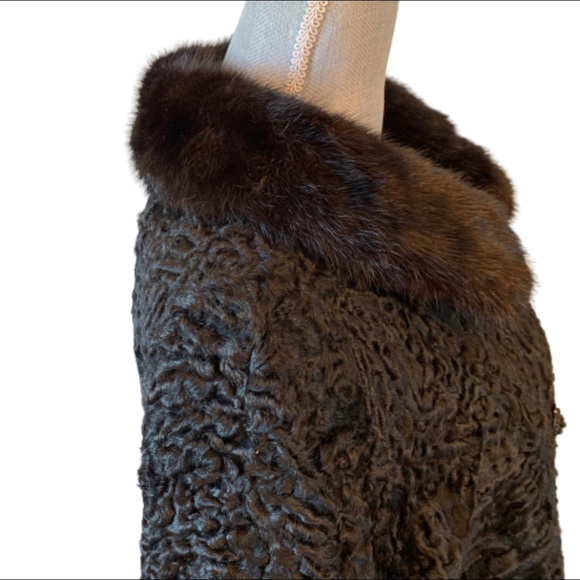 Elsa Schiaparelli Vintage Persian Lamb/Mink Coat - Picture 2 of 12